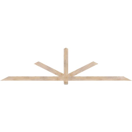 Ekena Millwork Kennewick Smooth Timber Gable Bracket, Douglas Fir, 108"W x 27"H x 1 1/2"D x 3 1/2"F, 6/12 Pitch GBW108X27X0204KEN00SDF